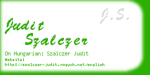 judit szalczer business card